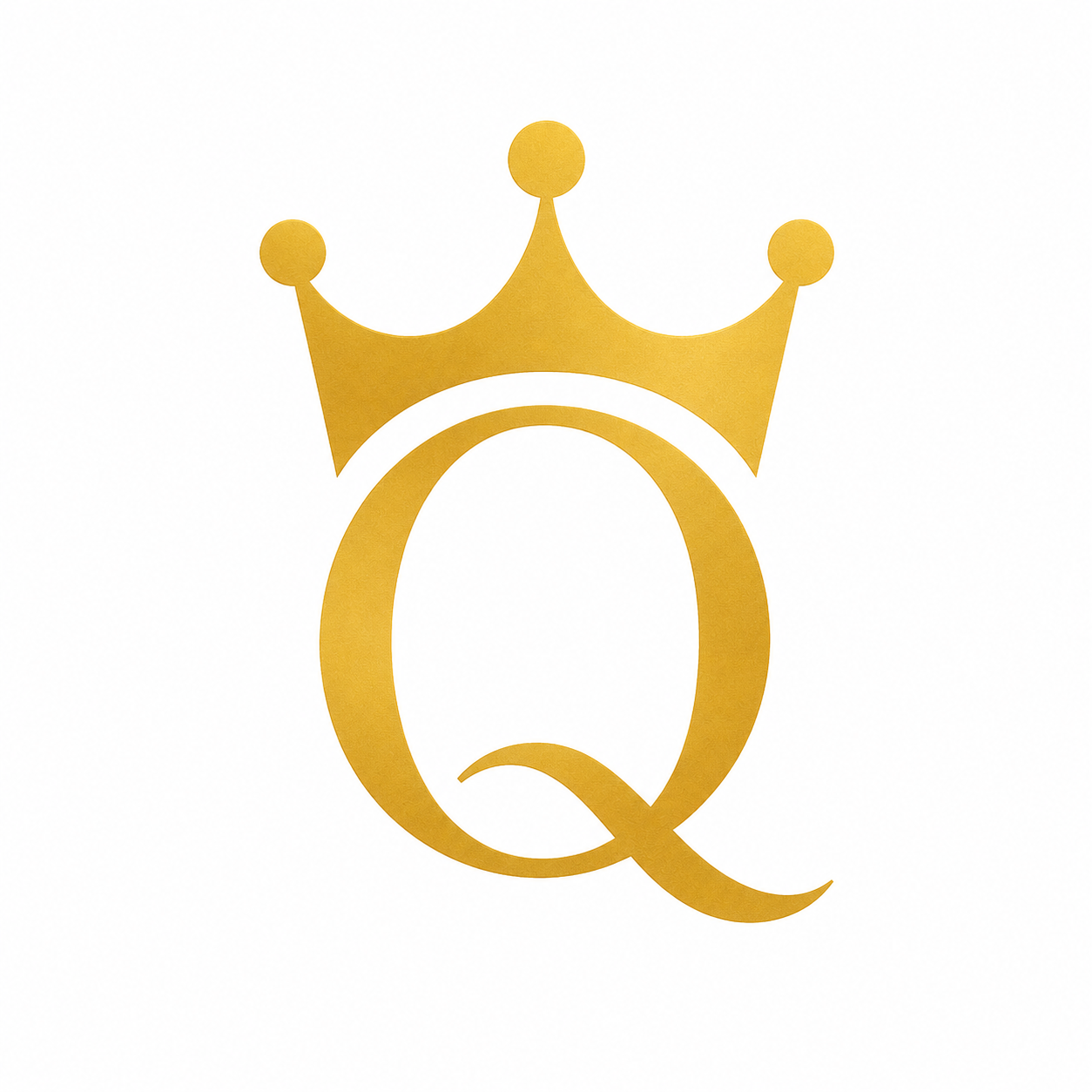 Crown Q — Gold on White