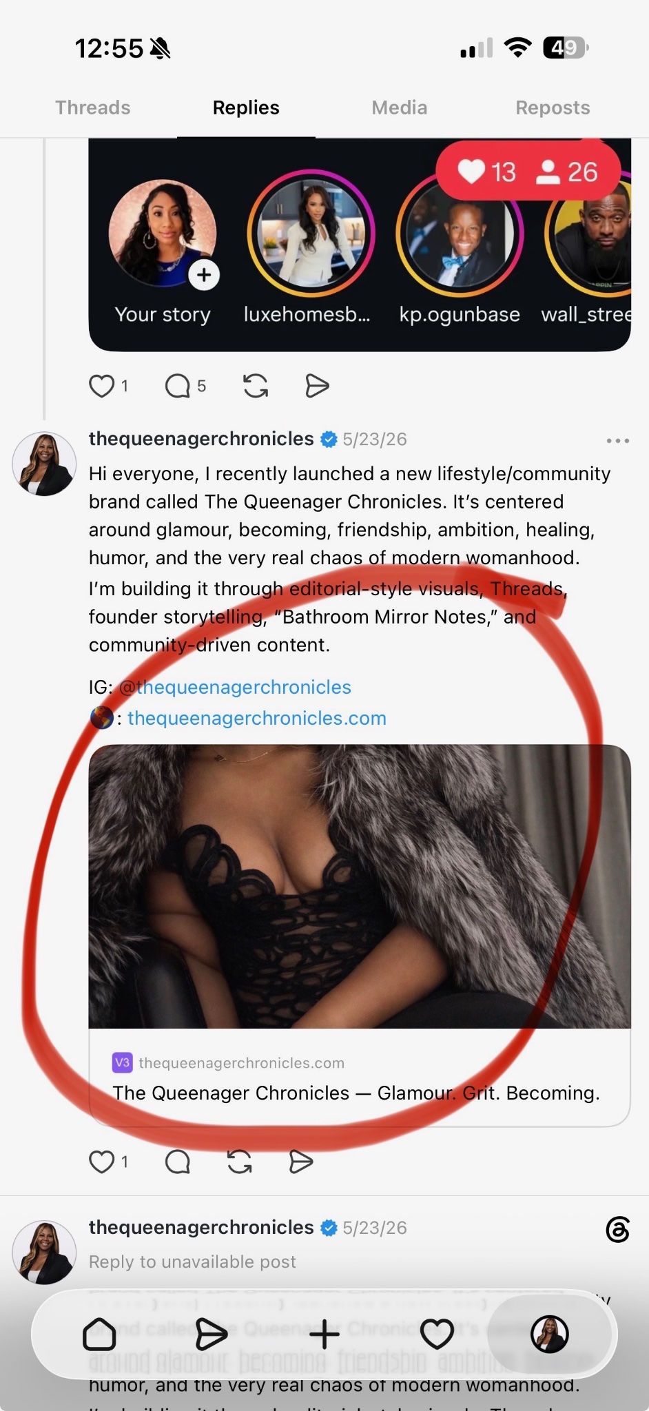 Tavia Regina — founder of The Queenager Chronicles